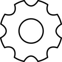 Gear setting symbol icon vector image. Illustration of the industrial wheel mechine mechanism design image