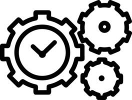 Gear setting symbol icon vector image. Illustration of the industrial wheel mechine mechanism design image