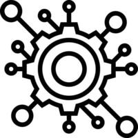 Gear setting symbol icon vector image. Illustration of the industrial wheel mechine mechanism design image