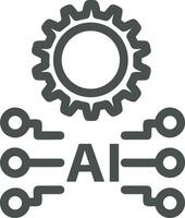 Gear setting symbol icon vector image. Illustration of the industrial wheel mechine mechanism design image