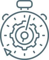 Gear setting symbol icon vector image. Illustration of the industrial wheel mechine mechanism design image