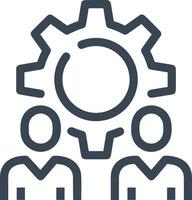 Gear setting symbol icon vector image. Illustration of the industrial wheel mechine mechanism design image