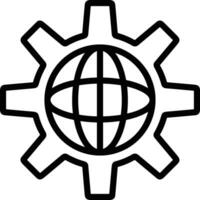 Gear setting symbol icon vector image. Illustration of the industrial wheel mechine mechanism design image