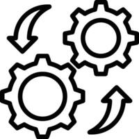 Gear setting symbol icon vector image. Illustration of the industrial wheel mechine mechanism design image