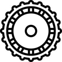 Gear setting symbol icon vector image. Illustration of the industrial wheel mechine mechanism design image