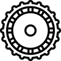 Gear setting symbol icon vector image. Illustration of the industrial wheel mechine mechanism design image