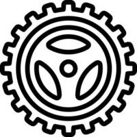 Gear setting symbol icon vector image. Illustration of the industrial wheel mechine mechanism design image