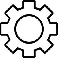 Gear setting symbol icon vector image. Illustration of the industrial wheel mechine mechanism design image