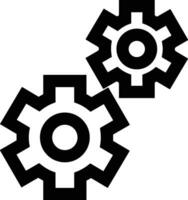 Gear setting symbol icon vector image. Illustration of the industrial wheel mechine mechanism design image