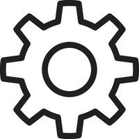 Gear setting symbol icon vector image. Illustration of the industrial wheel mechine mechanism design image