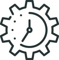 Gear setting symbol icon vector image. Illustration of the industrial wheel mechine mechanism design image