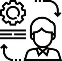 Gear setting symbol icon vector image. Illustration of the industrial wheel mechine mechanism design image