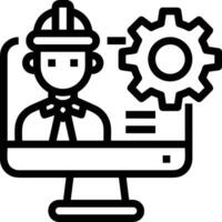 Gear setting symbol icon vector image. Illustration of the industrial wheel mechine mechanism design image