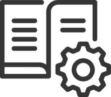 Gear setting symbol icon vector image. Illustration of the industrial wheel mechine mechanism design image