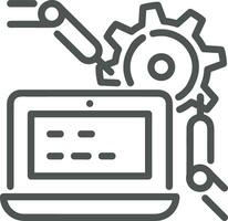 Gear setting symbol icon vector image. Illustration of the industrial wheel mechine mechanism design image