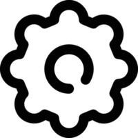 Gear setting symbol icon vector image. Illustration of the industrial wheel mechine mechanism design image