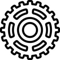 Gear setting symbol icon vector image. Illustration of the industrial wheel mechine mechanism design image