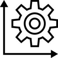 Gear setting symbol icon vector image. Illustration of the industrial wheel mechine mechanism design image