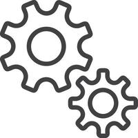 Gear setting symbol icon vector image. Illustration of the industrial wheel mechine mechanism design image