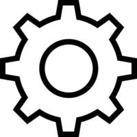 Gear setting symbol icon vector image. Illustration of the industrial wheel mechine mechanism design image