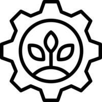 Gear setting symbol icon vector image. Illustration of the industrial wheel mechine mechanism design image