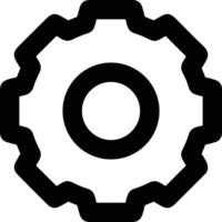 Gear setting symbol icon vector image. Illustration of the industrial wheel mechine mechanism design image