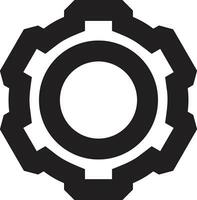 Gear setting symbol icon vector image. Illustration of the industrial wheel mechine mechanism design image