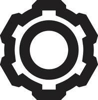 Gear setting symbol icon vector image. Illustration of the industrial wheel mechine mechanism design image