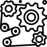 Gear setting symbol icon vector image. Illustration of the industrial wheel mechine mechanism design image