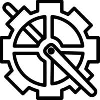 Gear setting symbol icon vector image. Illustration of the industrial wheel mechine mechanism design image