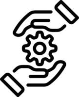 Gear setting symbol icon vector image. Illustration of the industrial wheel mechine mechanism design image