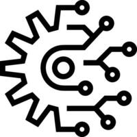 Gear setting symbol icon vector image. Illustration of the industrial wheel mechine mechanism design image
