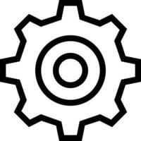 Gear setting symbol icon vector image. Illustration of the industrial wheel mechine mechanism design image