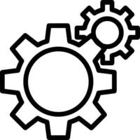 Gear setting symbol icon vector image. Illustration of the industrial wheel mechine mechanism design image