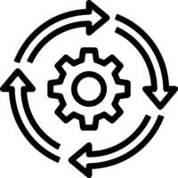 Gear setting symbol icon vector image. Illustration of the industrial wheel mechine mechanism design image