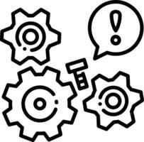 Gear setting symbol icon vector image. Illustration of the industrial wheel mechine mechanism design image