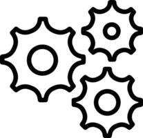 Gear setting symbol icon vector image. Illustration of the industrial wheel mechine mechanism design image