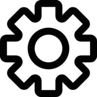 Gear setting symbol icon vector image. Illustration of the industrial wheel mechine mechanism design image