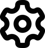 Gear setting symbol icon vector image. Illustration of the industrial wheel mechine mechanism design image