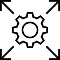 Gear setting symbol icon vector image. Illustration of the industrial wheel mechine mechanism design image