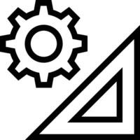 Gear setting symbol icon vector image. Illustration of the industrial wheel mechine mechanism design image