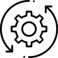 Gear setting symbol icon vector image. Illustration of the industrial wheel mechine mechanism design image