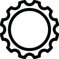 Gear setting symbol icon vector image. Illustration of the industrial wheel mechine mechanism design image