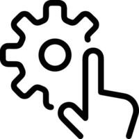 Gear setting symbol icon vector image. Illustration of the industrial wheel mechine mechanism design image