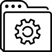 Gear setting symbol icon vector image. Illustration of the industrial wheel mechine mechanism design image