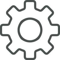 Gear setting symbol icon vector image. Illustration of the industrial wheel mechine mechanism design image