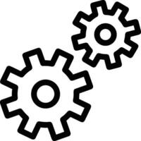 Gear setting symbol icon vector image. Illustration of the industrial wheel mechine mechanism design image