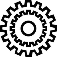 Gear setting symbol icon vector image. Illustration of the industrial wheel mechine mechanism design image