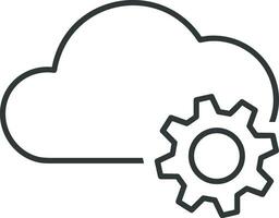 Gear setting symbol icon vector image. Illustration of the industrial wheel mechine mechanism design image