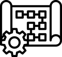 Gear setting symbol icon vector image. Illustration of the industrial wheel mechine mechanism design image